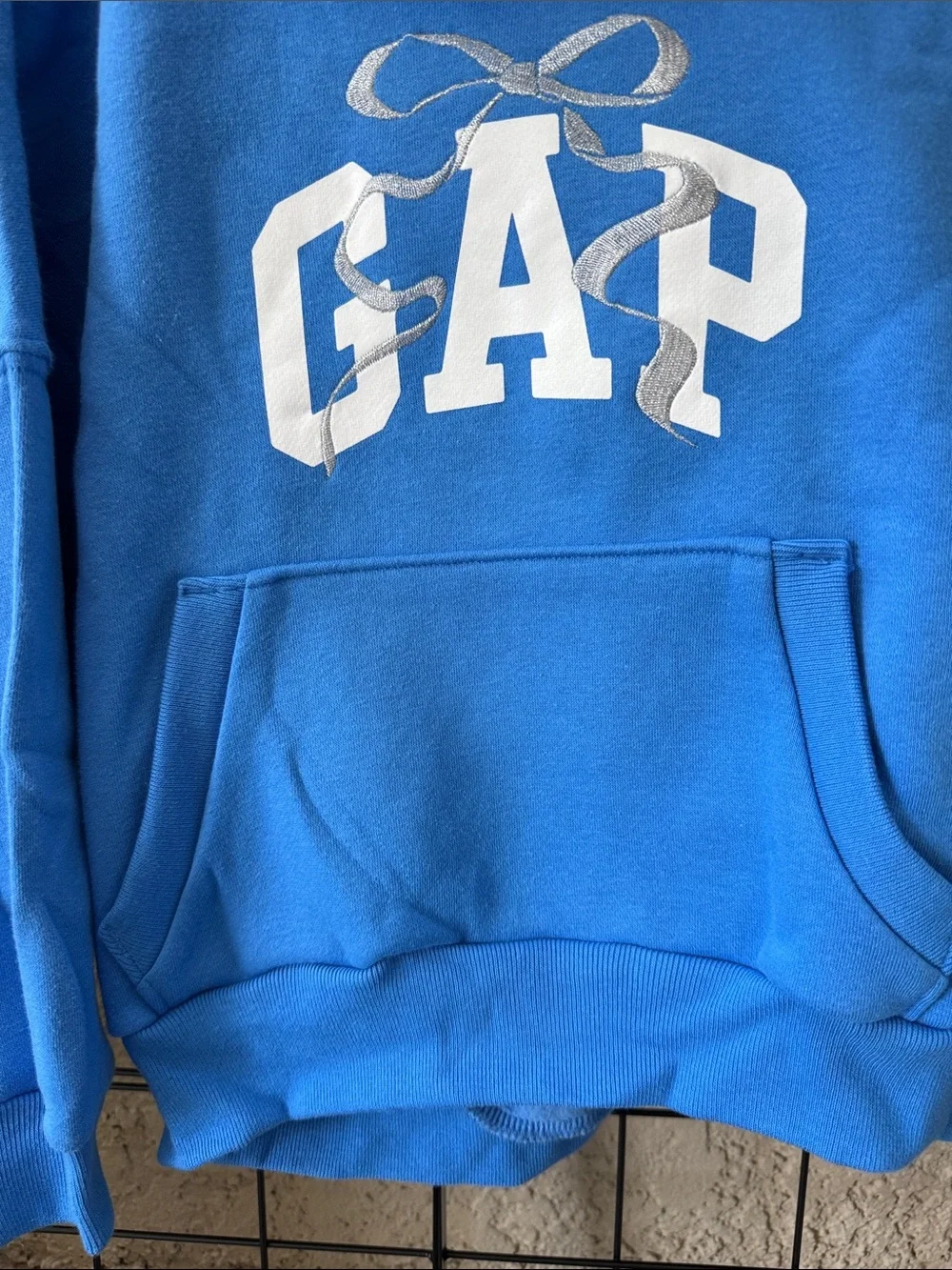 GAP Kids Bright Blue Hoodie with White Logo
